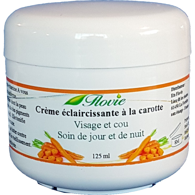 Crème éclaircissante à la carotte vous procure un teint plus lumineux